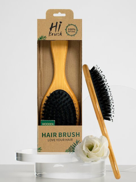K.H.Lina Holzkamm, Luftkissen mit weichen Borsten, Unisex - Bild 1