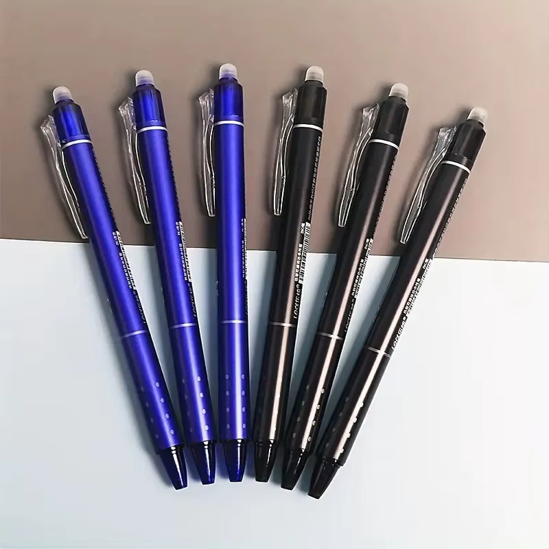 12 Stück löschbare Gelstifte mit 0,5 mm Spitze in Schwarz und Blau inklusive Nachfüllstäben - Bild 6