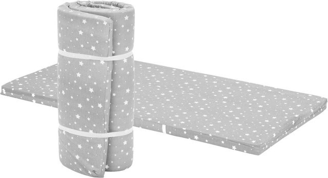 fillikid Reisebettmatratze Bambina in Hellgrau mit Baumwollbezug und Schaumstoffkern, B/T/H: 120 x 60 x 4 cm - Bild 1