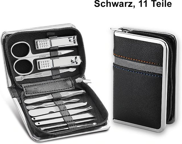 TPFBeauty Maniküre- & Pediküre-Set, 11-teilig, Braun - Bild 1