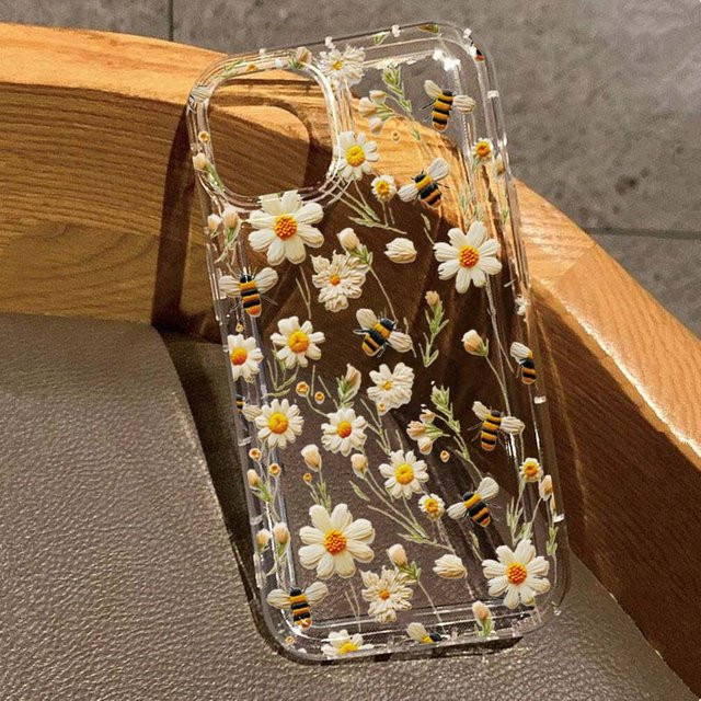 Transparente Handyhülle mit Blumenmuster für Samsung Galaxy S25 Ultra, S24, S23, S22, S21, FE, A55, A35, A15, A34, A54, A33, A53, A52 und S23 FE in Multicolour - Bild 1