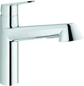 Grohe Spültisch-Einhebelmischer Eurodisc Cosmopolitan in Chrom mit herausziehbarer Brause und schwenkbarem Auslauf - Bild 1