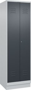 C+P PSA Doppel-Spind Classic PLUS mit Sockel und 2 Abteilen in Grau und Anthrazit, B/T/H: 195 x 60 x 50 cm, mit Zylinderschloss - Bild 1