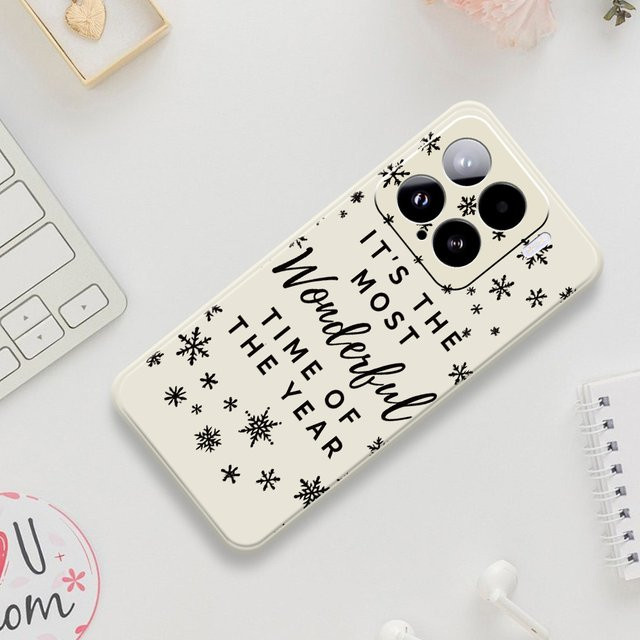 Xiaomi Silikon Handyhülle mit Schneeflocken-Design für Mi 15 Ultra, Mi 14T, 13T, 12T und 11T Pro - Bild 1