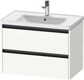 Duravit Waschtischunterschrank Ketho.2 in Weiß Matt mit 2 Schubladen, wandhängend, B: 78,4 cm, T: 45,5 cm - Bild 1