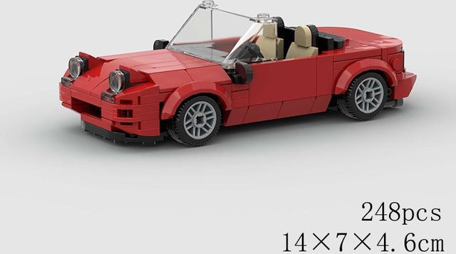 Technisches Modellbaustein-Set Miata MX-5 NA M3 MOC Rennwagen in Braun - Bild 1