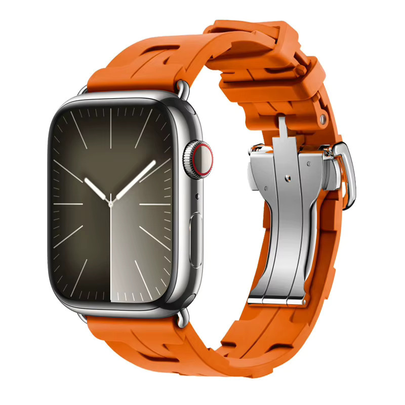 Kelim Uhrenarmband Silikon, orange, Unisex - Bild 5