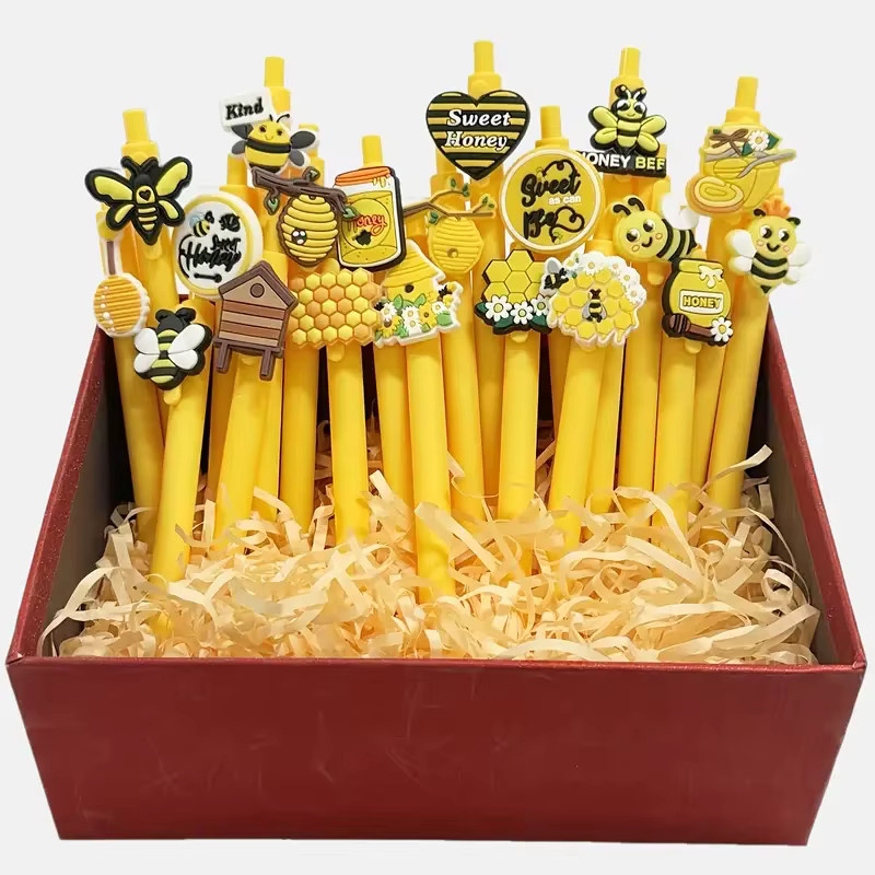 Gelbe Bienenstift Kugelschreiber aus Kunststoff für motivierende Geschenke - Bild 2