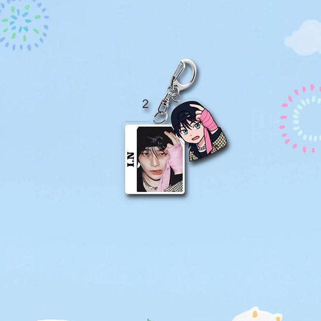 Stray Kids Doppel-Charms Acryl-Schlüsselanhänger, I.N gray, Unisex - Bild 1