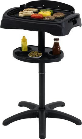 Tepro Elektrogrill Bluefield in Schwarz mit 1950 W Leistung, Fettauffangschale, Windschutz und Standfuß mit Ablagefläche - Bild 1