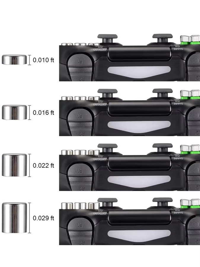 DATA FROG Magnetische Metall-Kugelknöpfe für PS5-Controller, höhenverstellbare D-Pads Ersatzteile und Zubehör - Bild 1