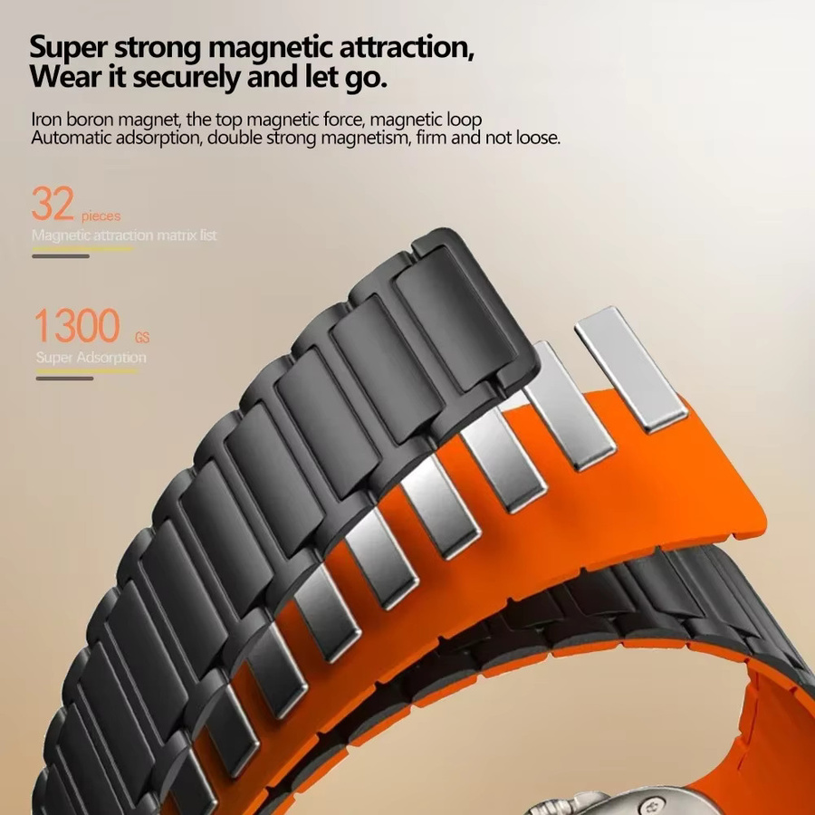 FancyWrist Uhrenarmband Silikon, magnetisch, Schwarz, Unisex - Bild 3