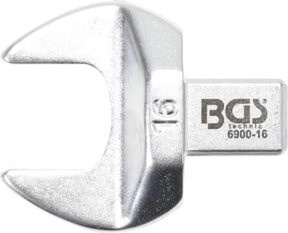 BGS Einsteck-Maulschlüssel 6900-16 aus Chrom-Vanadium in Silber mit 16 mm Schlüsselweite und 9 x 12 mm Aufnahme - Bild 1