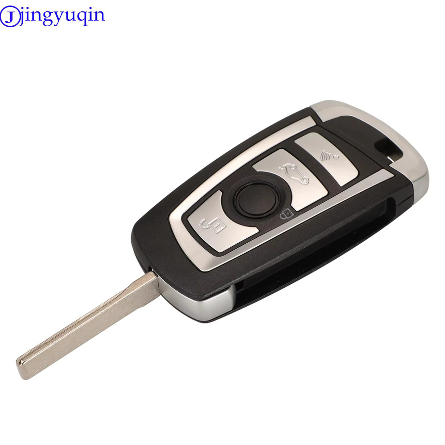 Jingyuqin Modifizierte Auto Fernbedienung mit PCF7953 ID46 Chip für BMW CAS2 1 3 5 6 Serie E93 E60 Z4 X5 X3 HU92 in Schwarz - Bild 3