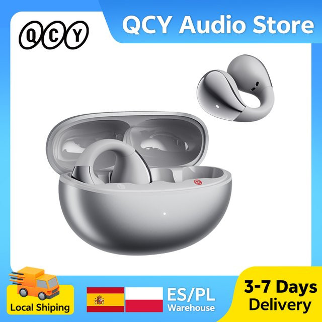 QCY Crossky C30S Offene Ohrhörer in Silber, kabellose Clip-On-Ohrhörer mit Bluetooth, LDAC Hi-Res Audio und IPX5-Schutz für Sport und Laufen - Bild 1