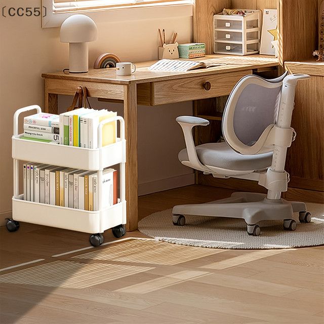 itariaCC55 Parque Rolling Utility Cart Multifunktionaler Rollwagen aus Kunststoff mit Griff und abschließbaren Rädern Schwarz - Bild 1