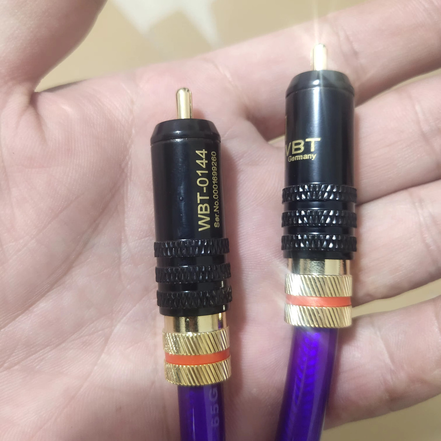 Van Den Hul VDH IT65G Digital Coaxial DAC SPDIF Kabel mit WBT-0144 RCA Steckern in Silber und Lila - Bild 5