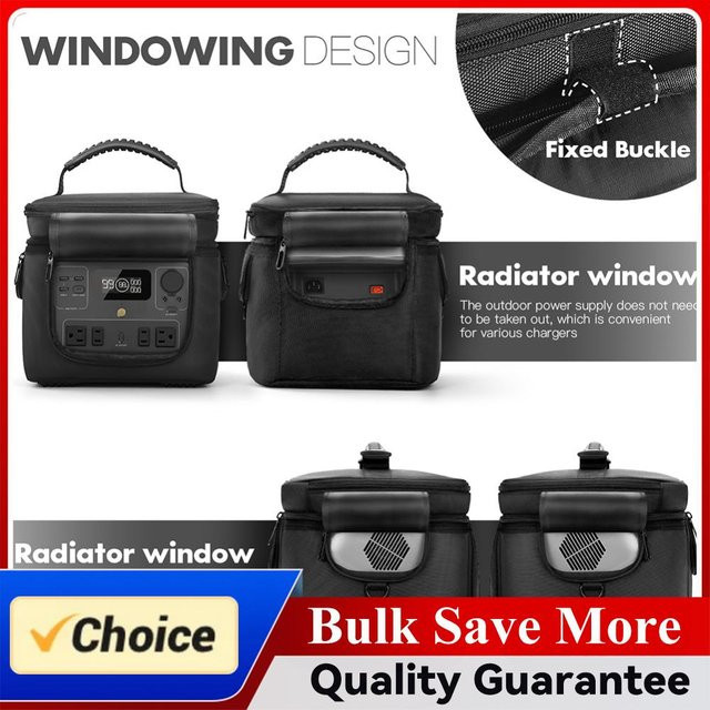 ATUOTIN Tragbare Powerstation-Tasche mit Schultergurt und Griff für Ecoflow River 2 Pro & Ecoflow River 2 Max, Schwarz - Bild 1