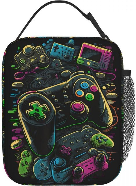 Thermische Lunchtasche im Retro Videospielcontroller Design von Fancy Style Studio, Mehrfarbig - Bild 1