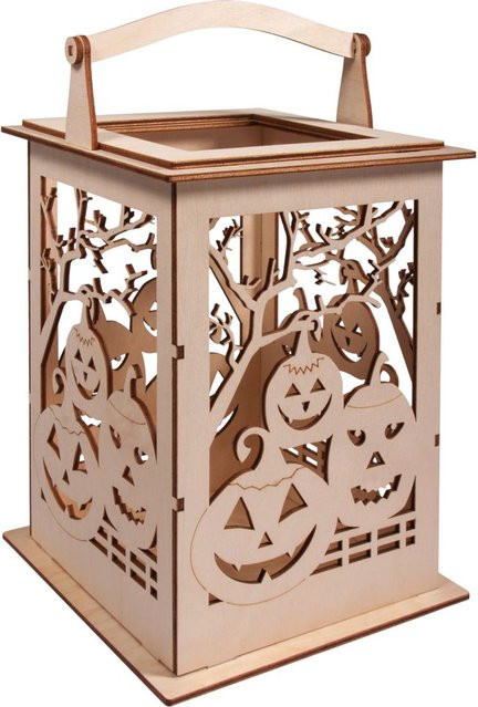 Rayher Holz-Laterne Halloween Bausatz aus Birkenholz in Beige - Bild 1