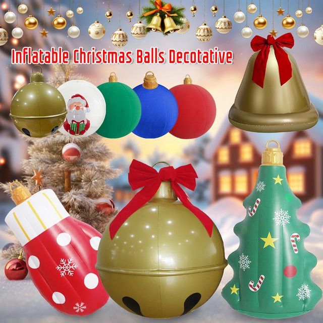 Aufblasbare Weihnachtskugel von APWIKOGER in Rot aus PVC für die Weihnachtsdekoration im Außenbereich und Innenhof - Bild 1