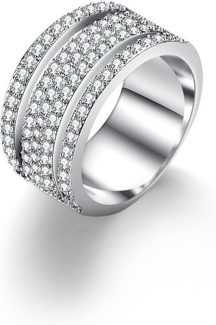 YIRAN Jewelry 5 Ring Set, Kupfer, Weiß, Zirkonia, Damen, Verlobung - Bild 1