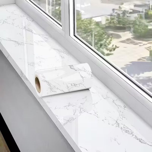 TrendVibeCN Wasserdichter Renovierungsaufkleber für Fensterbank und Türrahmen in Weiß, Breite: 30 cm, Länge: 3 m - Bild 1