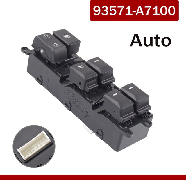 Malcayang Elektrischer Power Master Fensterschalter für Kia Forte Cerato K3 2014-2018, Schwarz - Bild 1