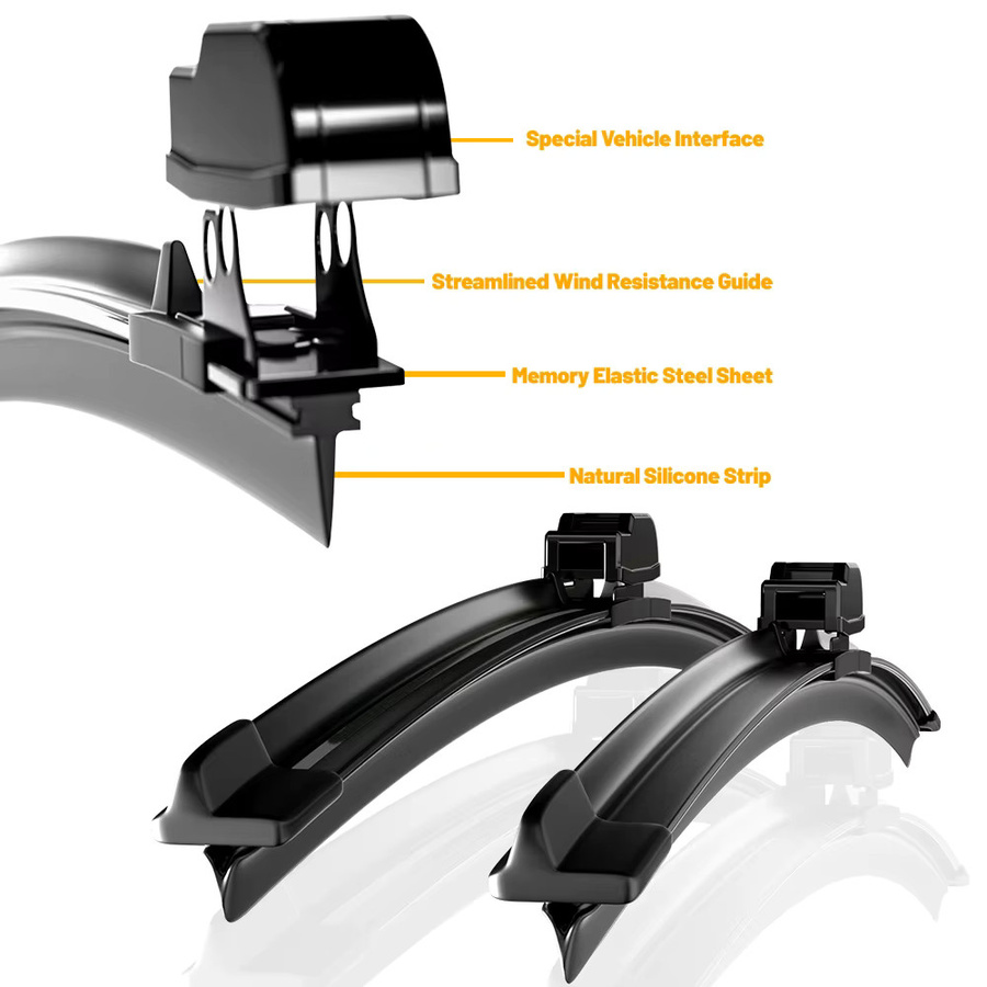 LECIBUBI Scheibenwischer Set vorne für VW Tiguan MK2 2017–2023, Schwarz - Bild 3