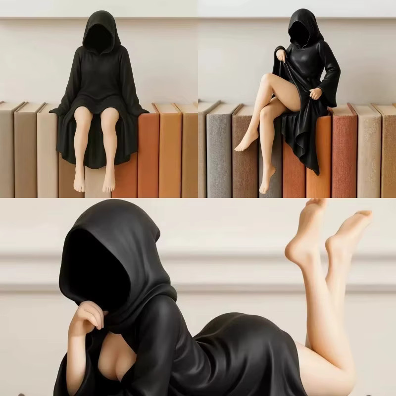 hot3D Mysterious Halloween Statue, Gothic Black-roben Königin Figur, Skulptur - Bild 3