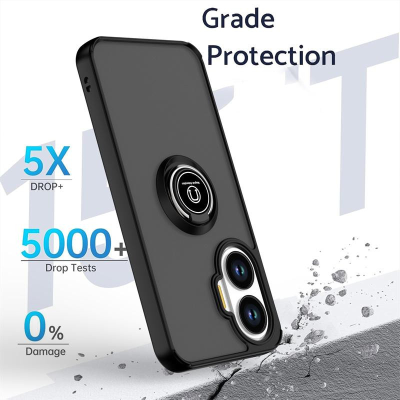Armor Matt Schutzhülle für Xiaomi Poco F7 mit magnetischem Ring-Ständer und stoßfester Abdeckung - Bild 1
