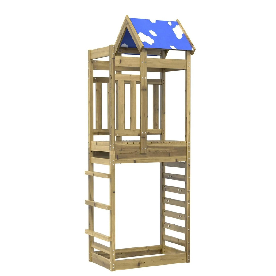 vidaXL Spielturm aus massivem imprägniertem Holz in Braun, H x B x T: 239 x 85 x 52,5 cm - Bild 2