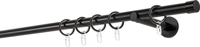 ONDECO Wandträger Set für 1-läufige Rohre, Schwarz, Länge: 310 cm, Durchmesser: 20 mm, Wandabstand: 12 cm - Bild 1