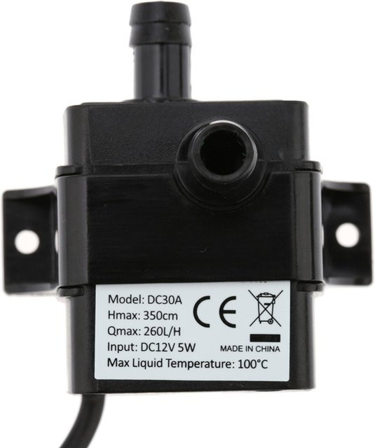 Anself Mikro-bürstenlose Wasser-Ölpumpe DC12V, ultra-leise und wasserdicht, Schwarz - Bild 1