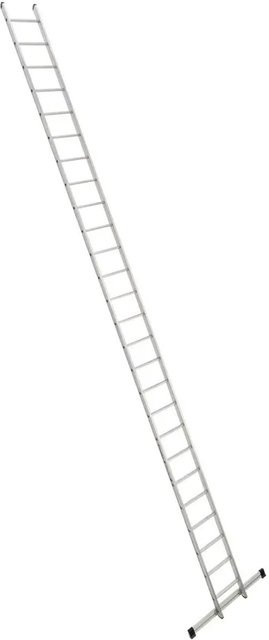Euroline Premium 301 Sprossenanlegeleiter aus Aluminium in Silber mit 26 Sprossen - Bild 1