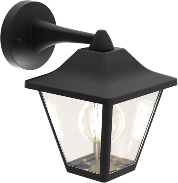 Philips Outdoor-Wandleuchte Juli in Schwarz aus Aluminium im klassischen Laternen-Design, B/H/T: 22,2 x 21,7 x 15 cm - Bild 1
