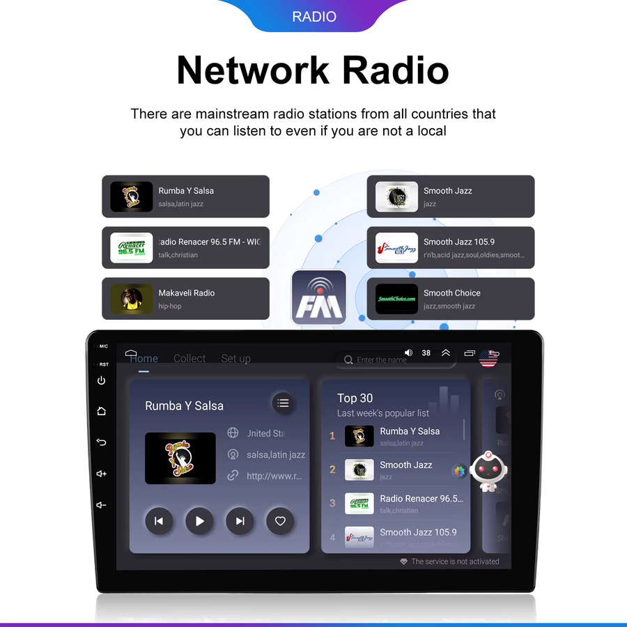 Camecho Android Auto Autoradio mit 64GB Speicher, Drahtloses CarPlay, GPS und Wifi, 9 Zoll, Schwarz - Bild 5