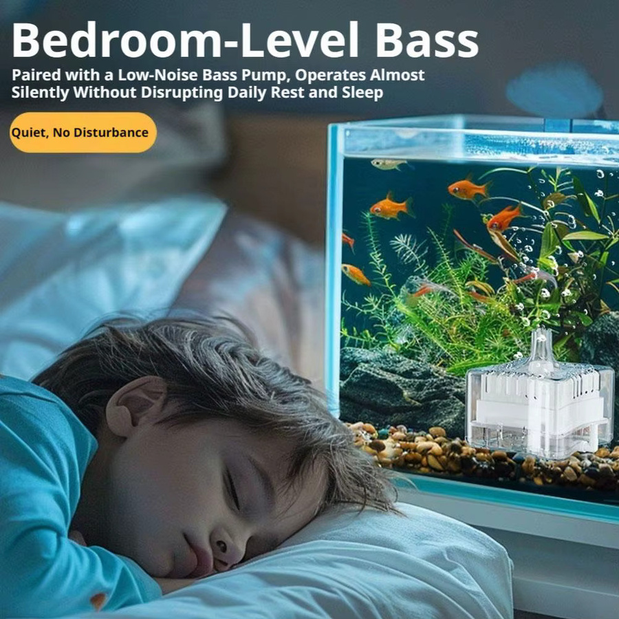 Wasserfee Mini Biochemischer Aquariumfilter in Grün mit Anti-Air-Lift und dynamischer Wasseraufbereitung - Bild 4