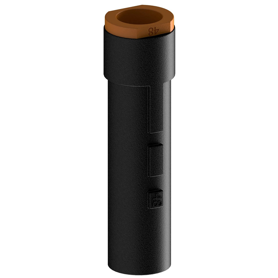 Schake Bodenhülse Rohrpfosten aus Grauguss, Durchmesser: 48 mm, Höhe: 300 mm, Farbe: Grau/Schwarz - Bild 2