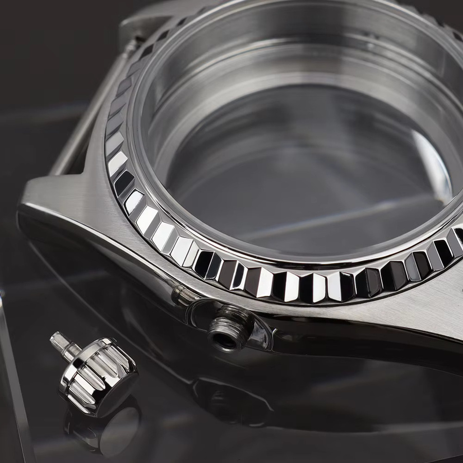 YEJIAOLAN Uhrengehäuse Edelstahl, 38 mm, Silber, Unisex - Bild 2
