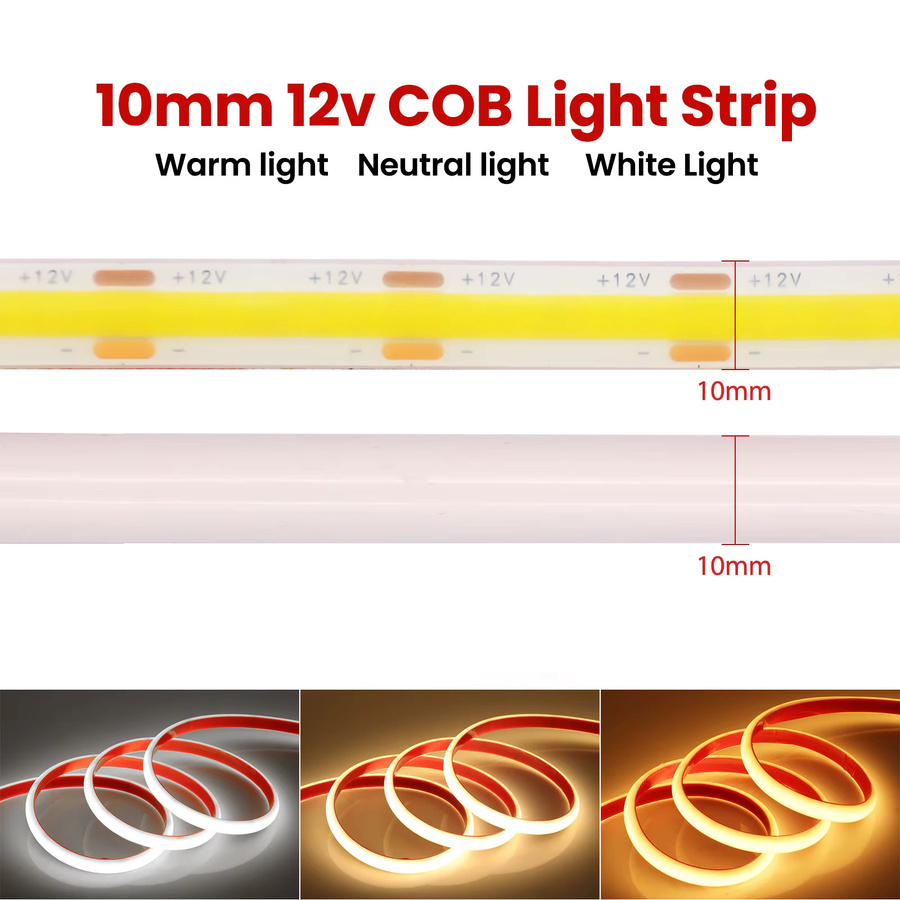 HEGEHE COB Solar LED Streifen Licht IP68 Unterwasser Flexibles Silikon Band in Weiß für Schwimmbäder mit 12V - Bild 5