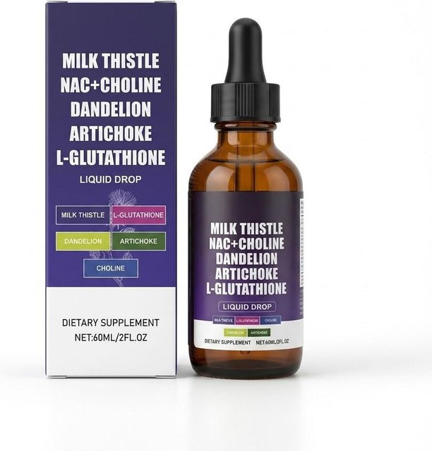 SF BEAUTY Mariendistel Flüssigtropfen mit NAC, Cholin, Löwenzahn, Artischocke & L-Glutathion, 60 ml, Unisex - Bild 1