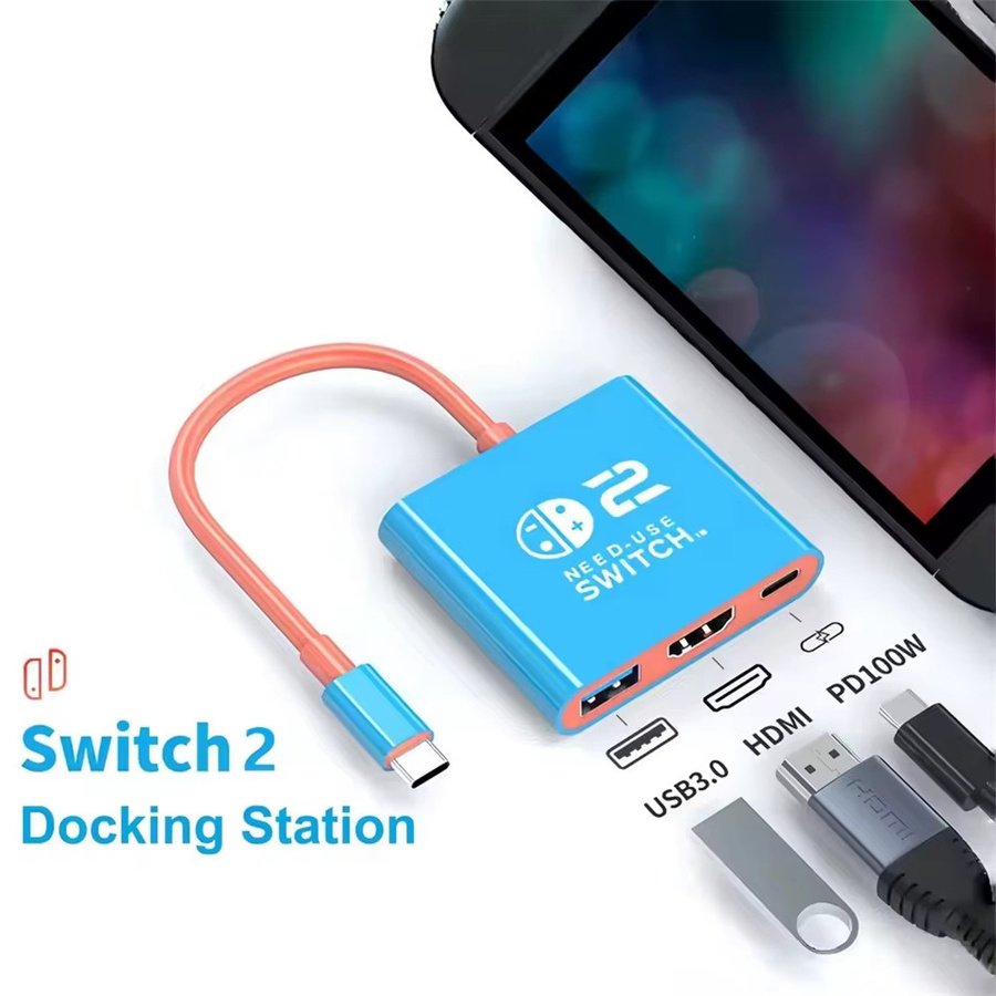 FANGTUOSI Dockingstation für Nintendo Switch und Switch OLED, 4K 60Hz USB-C Hub mit HDMI und USB-C 3.0 PD100W Ladefunktion - Bild 5
