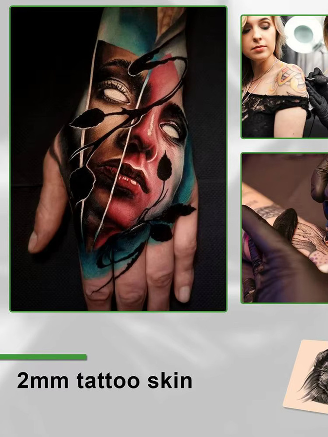Usiriy Tattoo Praxis Haut, 2mm Silikon, Doppel Blank - Bild 5