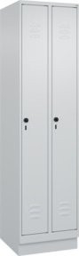 C+P Spind Classic PLUS Spind mit Sockel, 2 Abteile, Grau, H x B x T: 195 x 50 x 50 cm - Bild 1