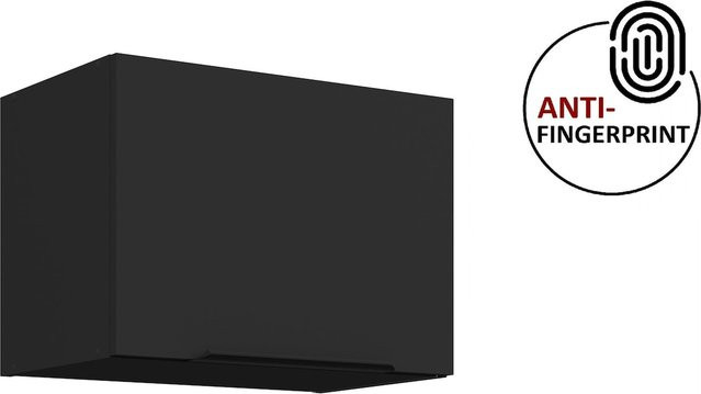 Küchen Hängeschrank ARIA Schwarz matt mit Anti-Fingerprint-Beschichtung Breite: 50 cm - Bild 1