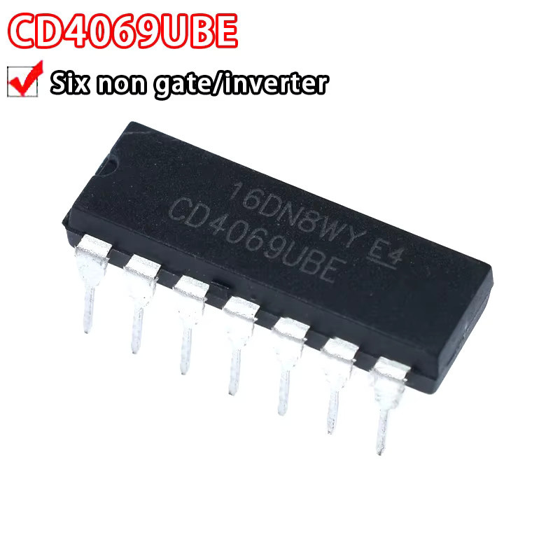 10 Stück Si Tai&SH CD4069UBE DIP14 Logik-IC Set in Schwarz - Bild 1