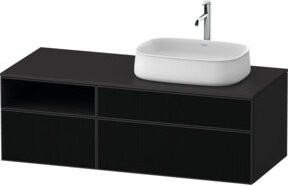 Duravit Waschtischunterschrank Zencha in Braun mit Einrichtungssystem, Breite: 130 cm, Tiefe: 55 cm, Höhe: 44,2 cm - Bild 1
