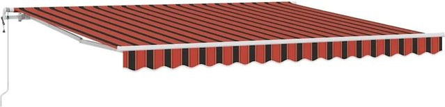 vidaXL Einziehbare Markise mit Fernbedienung in Orange und Braun, B/T: 400 x 300 cm - Bild 1