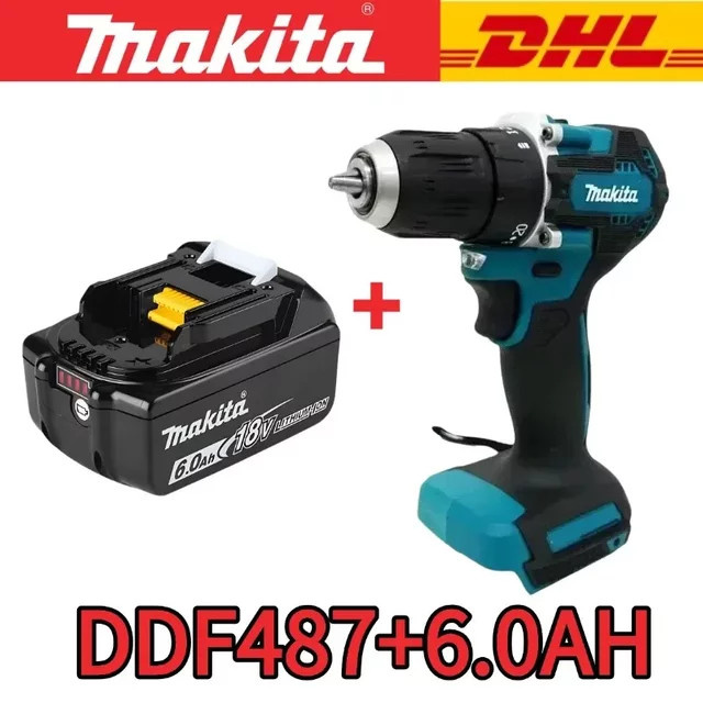Makita Akku-Bohrschrauber DDF487 18V Bürstenlos mit 13mm Bohrfutter - Bild 1